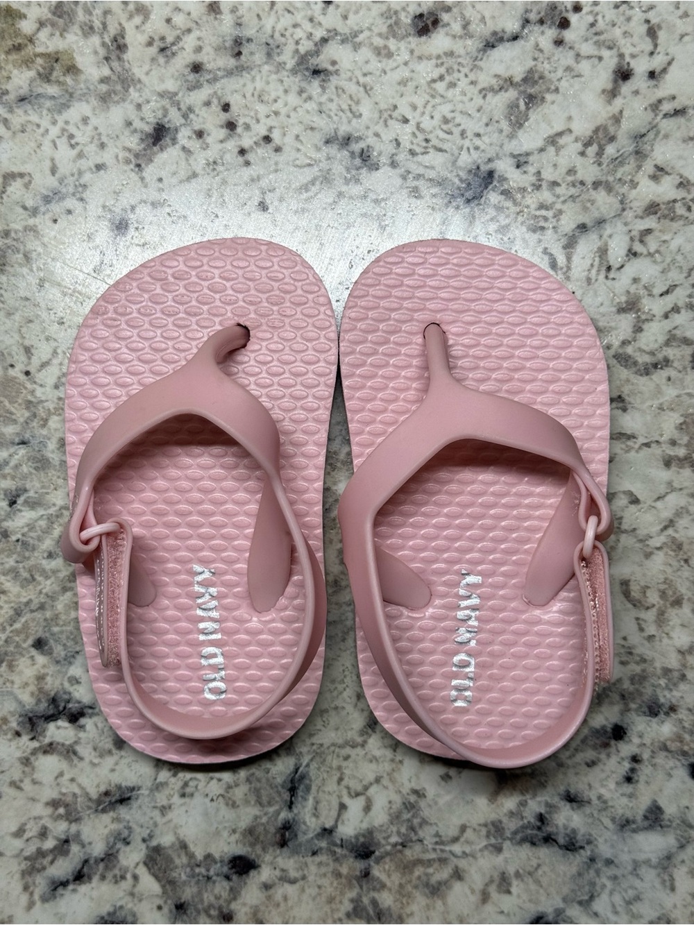 Old Navy Light Pink Baby Foam Flip Sandals with Back Strap
